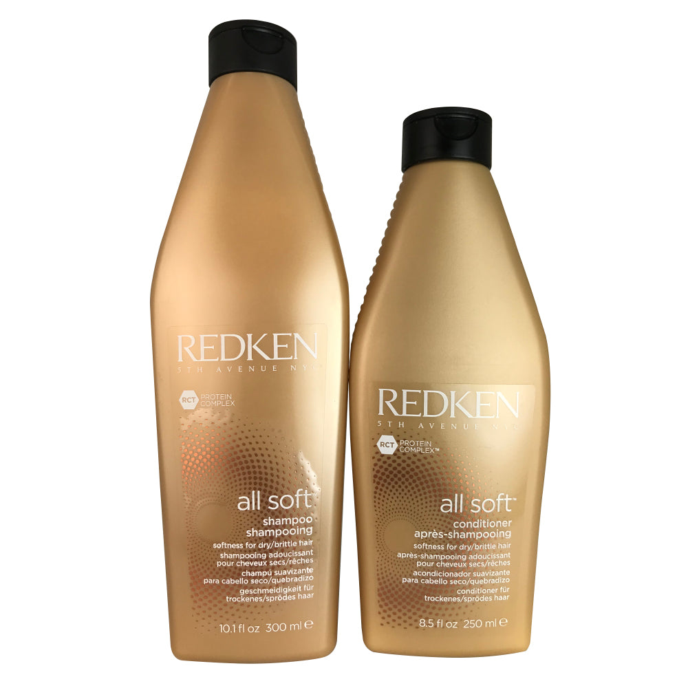 Redken All Soft Hair Shampoo 10.1 oz and Conditioner 8.5 oz DUO for dry / brittle Hair
